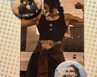Pines y tarjeta fotográfica de lucha libre de Rhea Ripley