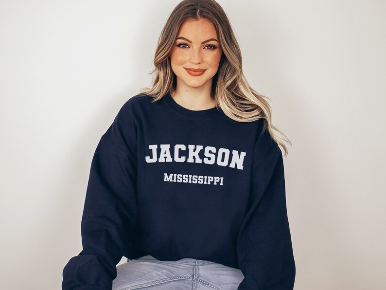 Jackson Sweatshirt Soft Cozy Jackson Mississippi Sweatshirt Crewneck
