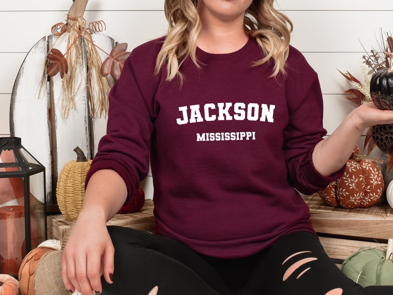Jackson Sweatshirt Soft Cozy Jackson Mississippi Sweatshirt Crewneck