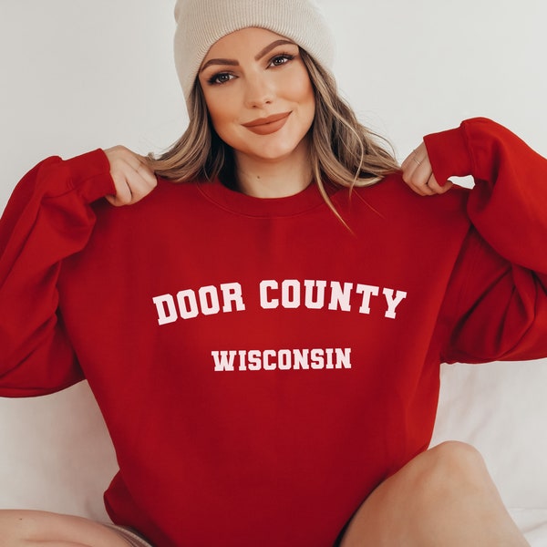 DOOR COUNTY WISCONSIN TYPESET PREMIUM  HOODIE main image 0