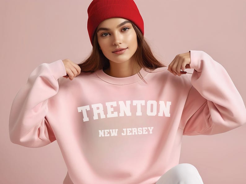 Trenton New Jersey Unisex Collegiate Trenton Crewneck Etsy UK