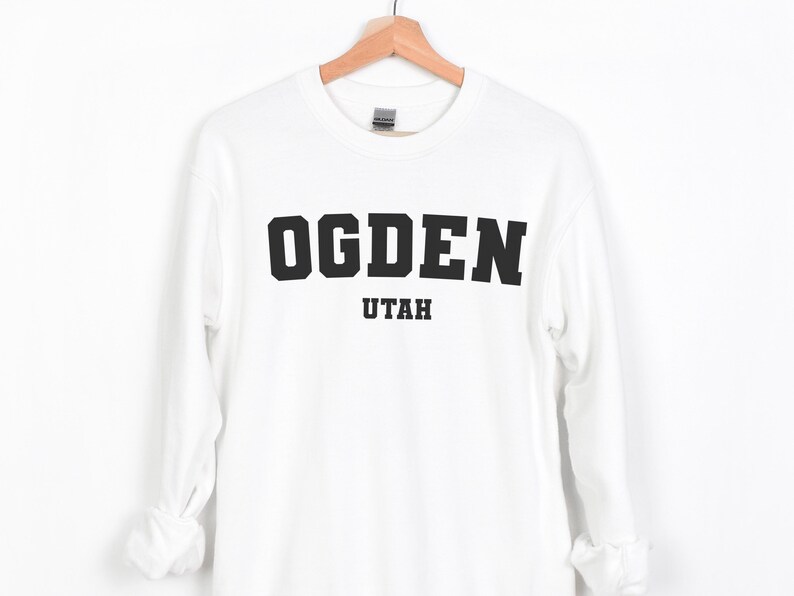 Ogden Utah Unisex Sweatshirt Collegiate Style Ogden Pullover Crewneck