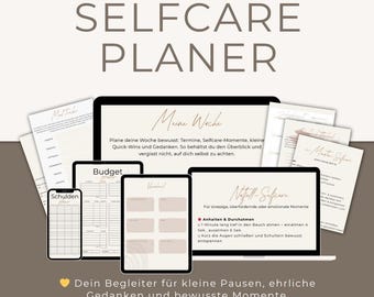 Digital Self-Care Planner (German) | Undated | Mindfulness Journal for iPad | Goodnotes | Self-Love Planner