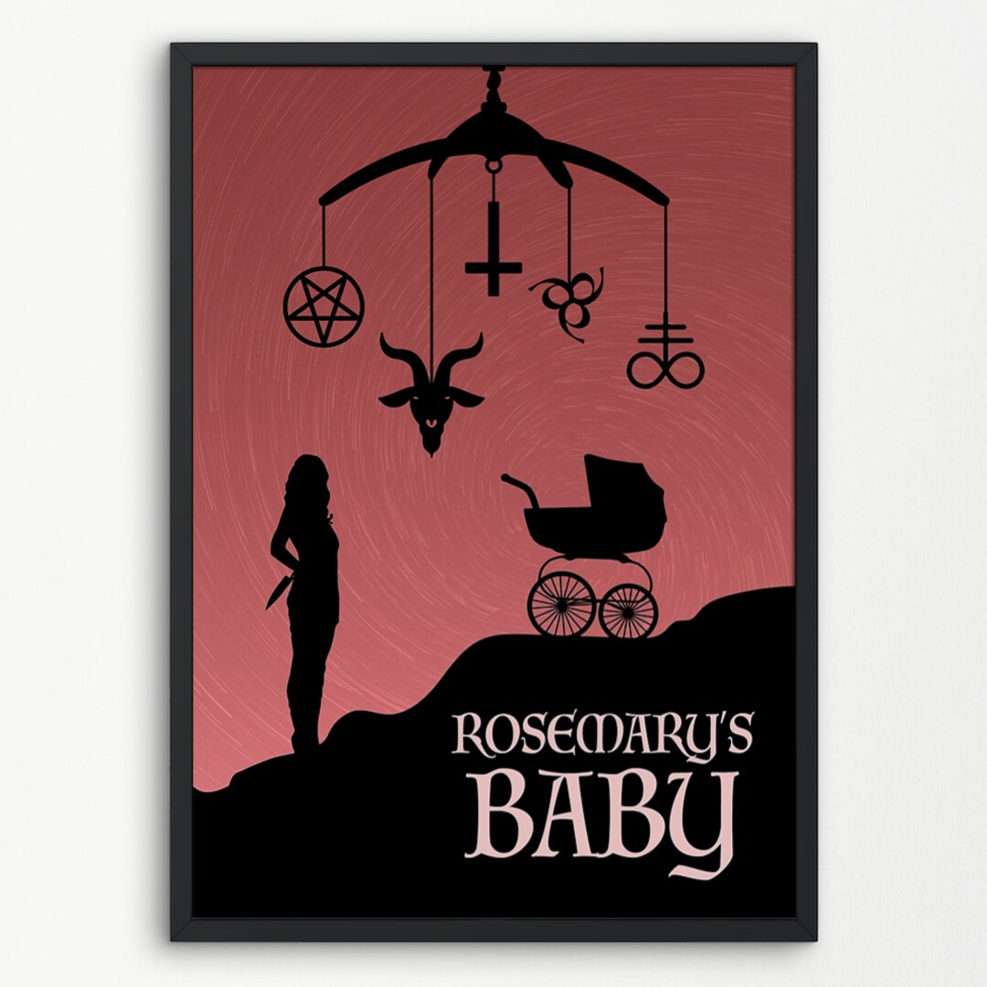 Rosemary's Baby Movie Poster Print Wall Art Minimalist Etsy