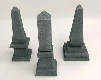 Tombstones Set 5 Low Poly Paper Model Template