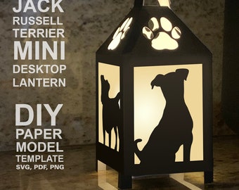 Lanterna Jack Russell Terrier: modello di carta fai da te (download digitale)