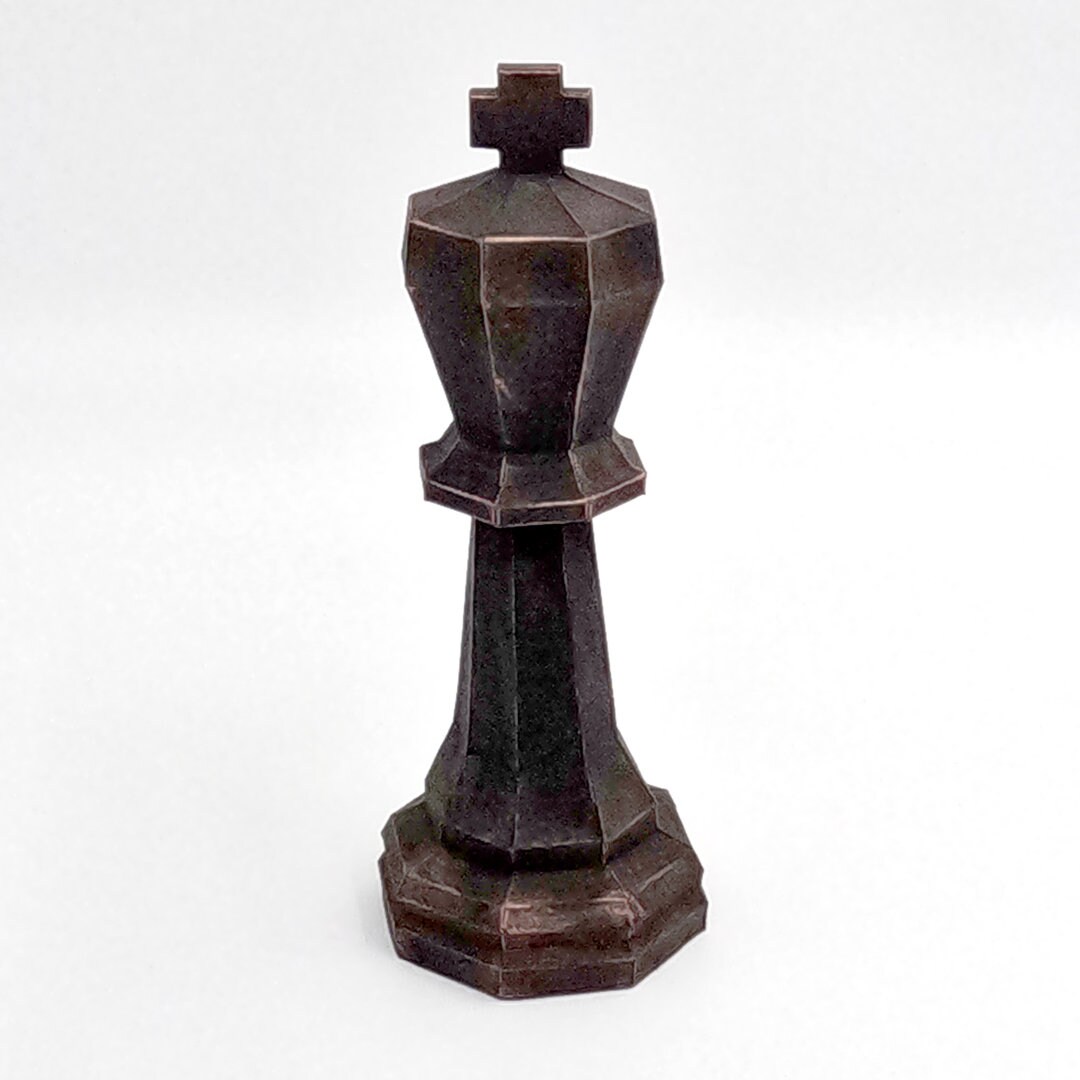 Papercraft Rook Chess Piece Template Geometric Low Poly Rook 