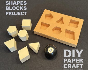 Toy Learning Shapes - DIY Paper Model Template, Paper Craft, Cricut