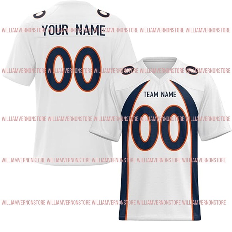 Denver Custom Shirt Jersey Football Customize Name & Number, Denver