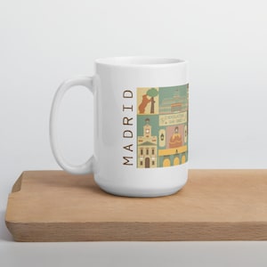 Madrid Mug, Madrid coffee mug, travel gift, city mug, your hometown mug, your favorite destination mug, Madrid gift, Madrid souvenir.