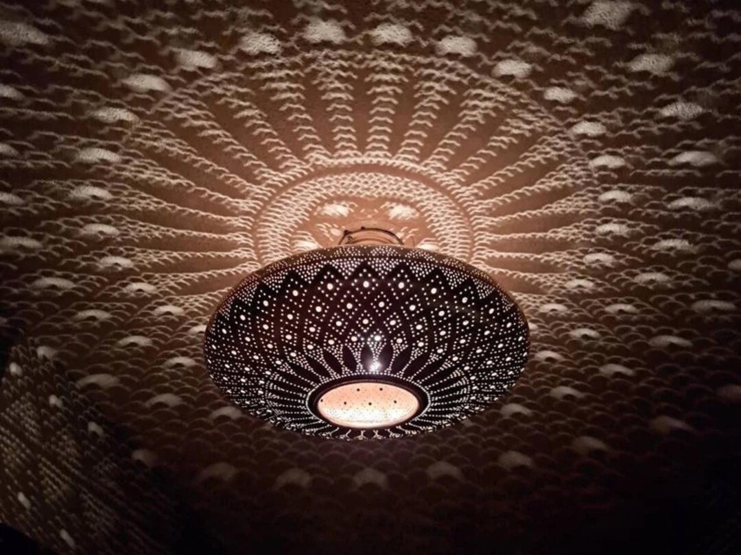 Moroccan Pendant Lamp,handmade Copper Lamp, Brass Ceiling Light ...