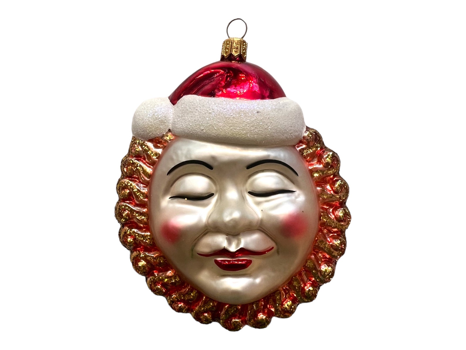 Christmas Decor Bamboo Sun & The Moon Hanging (Set of 5)