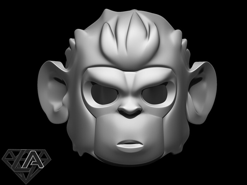 Monkey POGO Helmet 3d Print Model Etsy