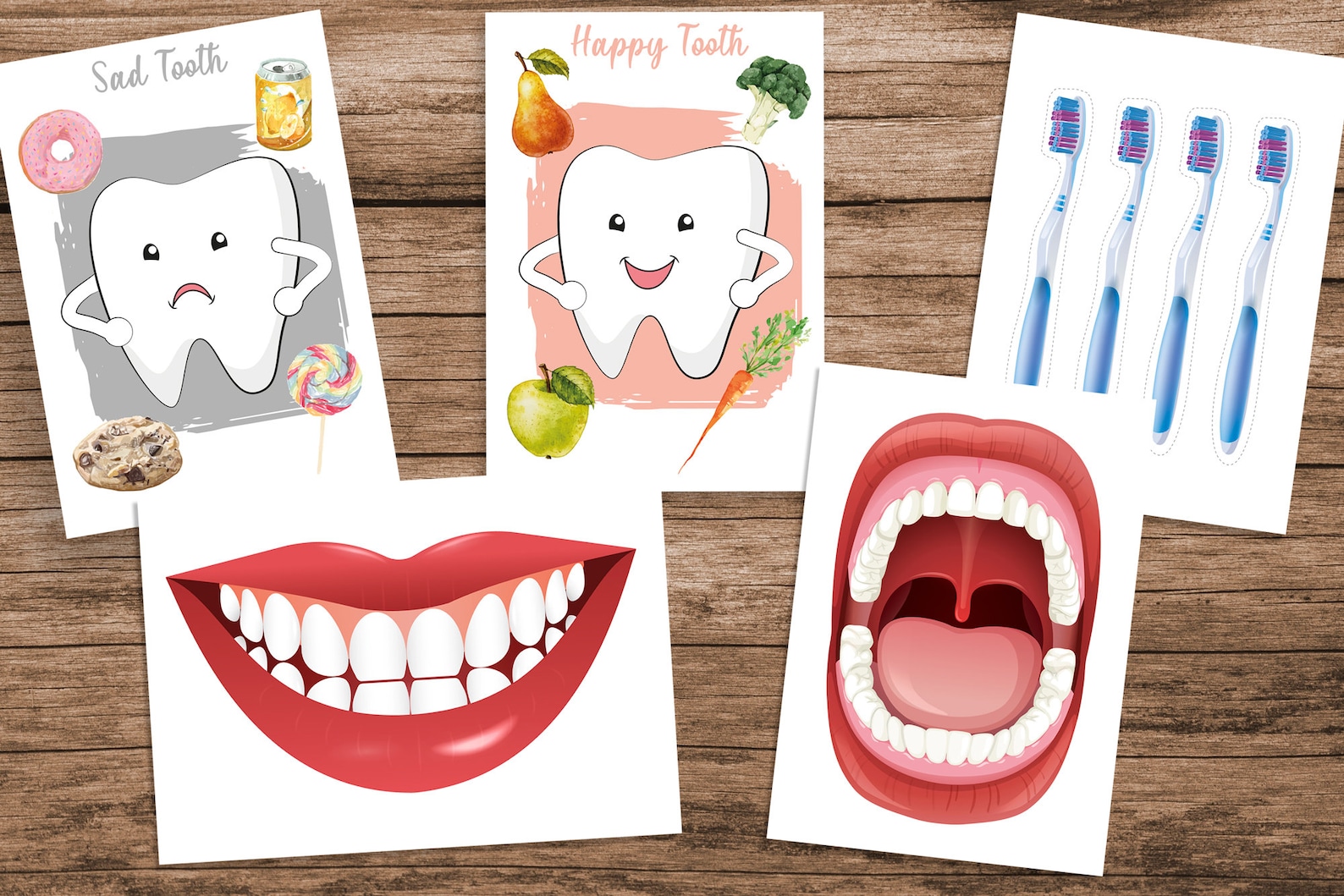 PRINTABLE Tooth Teeth Oral Care/ Hygiene Dental EYFS Etsy