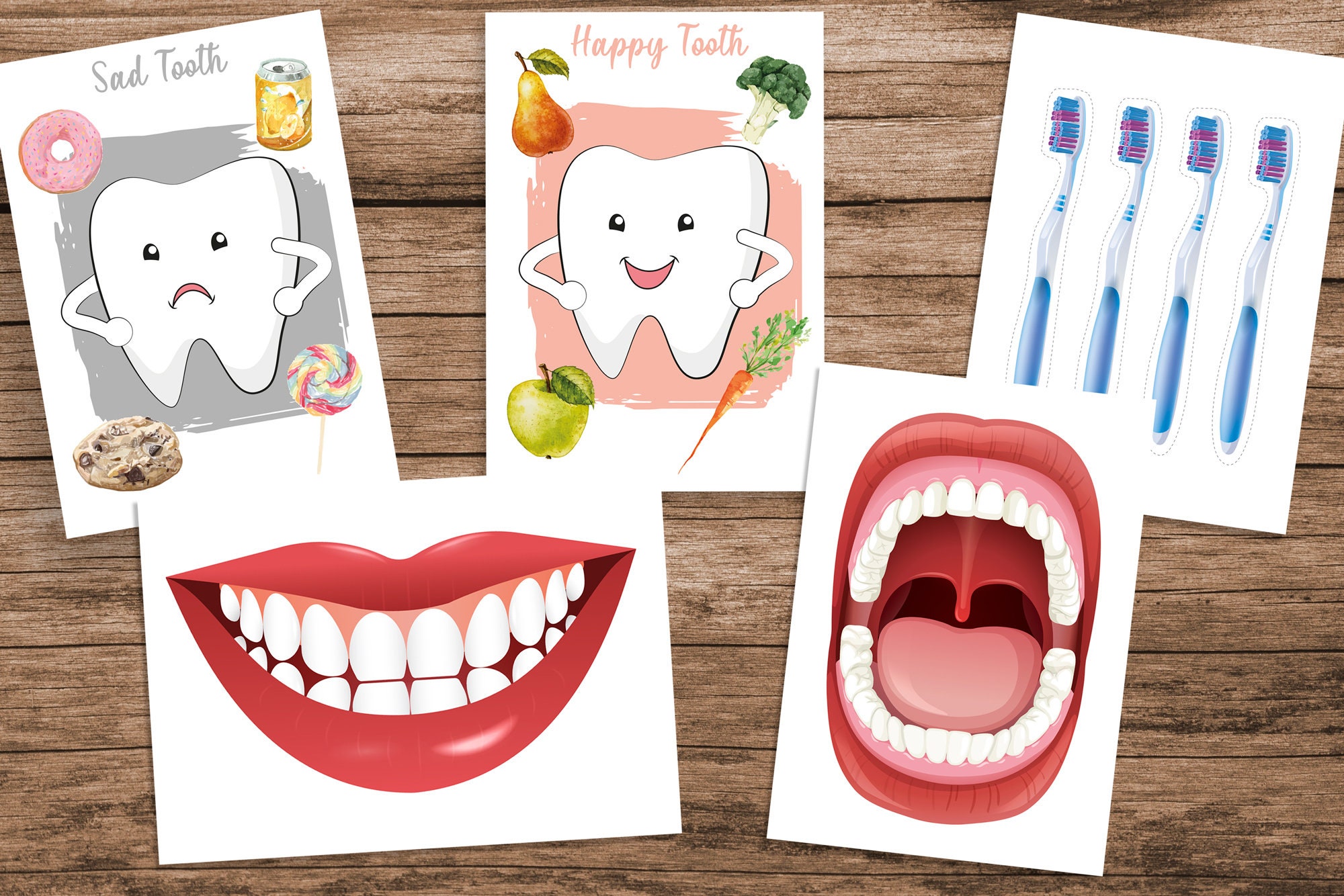 PRINTABLE Tooth Teeth Oral Care/ Hygiene Dental EYFS Etsy