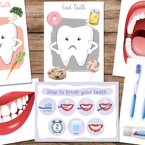 PRINTABLE, Download, Tooth, Teeth, Oral Care/ hygiene, Dental, EYFS, Preschool, Healthy Eating, Care of Self, Self Care