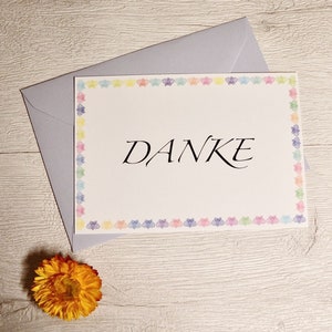 Dankeskarte „Orchidee“ mit Umschlag