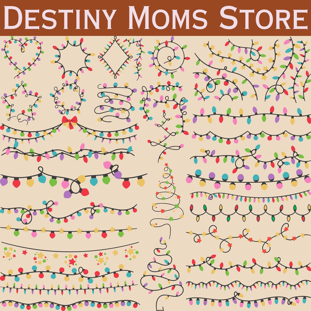 Christmas Lights Svg Merry Christmas Svg Christmas Lights Etsy