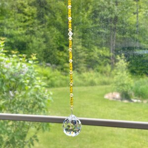 Handmade crystal sun catcher, prism sun catcher, rainbow reflections, window art, window decoration, gift for special occasion