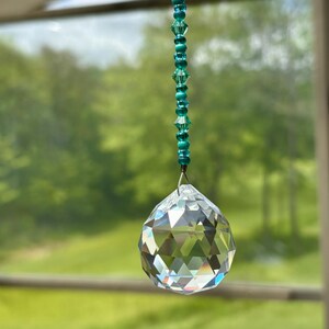 Handmade crystal sun catcher, prism sun catcher, rainbow reflections, window art, window decoration, gift for special occasion