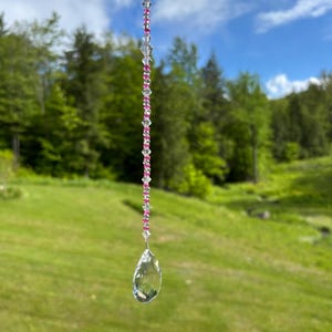 Handmade crystal sun catcher, prism sun catcher, rainbow reflections, window art, window decoration, gift for special occasion