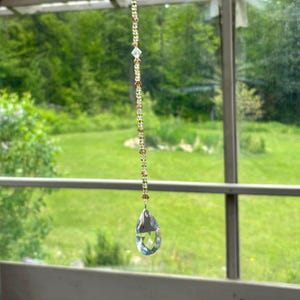 Handmade crystal sun catcher, prism sun catcher, rainbow reflections, window art, window decoration, gift for special occasion