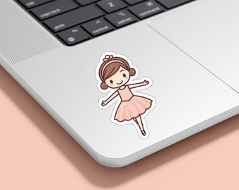 Cute Ballerina Sticker, Ballet Dancer Gift, Ballet Decor, Vinyl Stickers