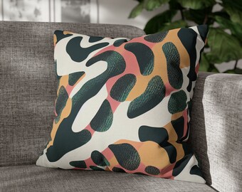 Abstract Leopard Print Pillow Cover, Home Decor Throw Pillow
