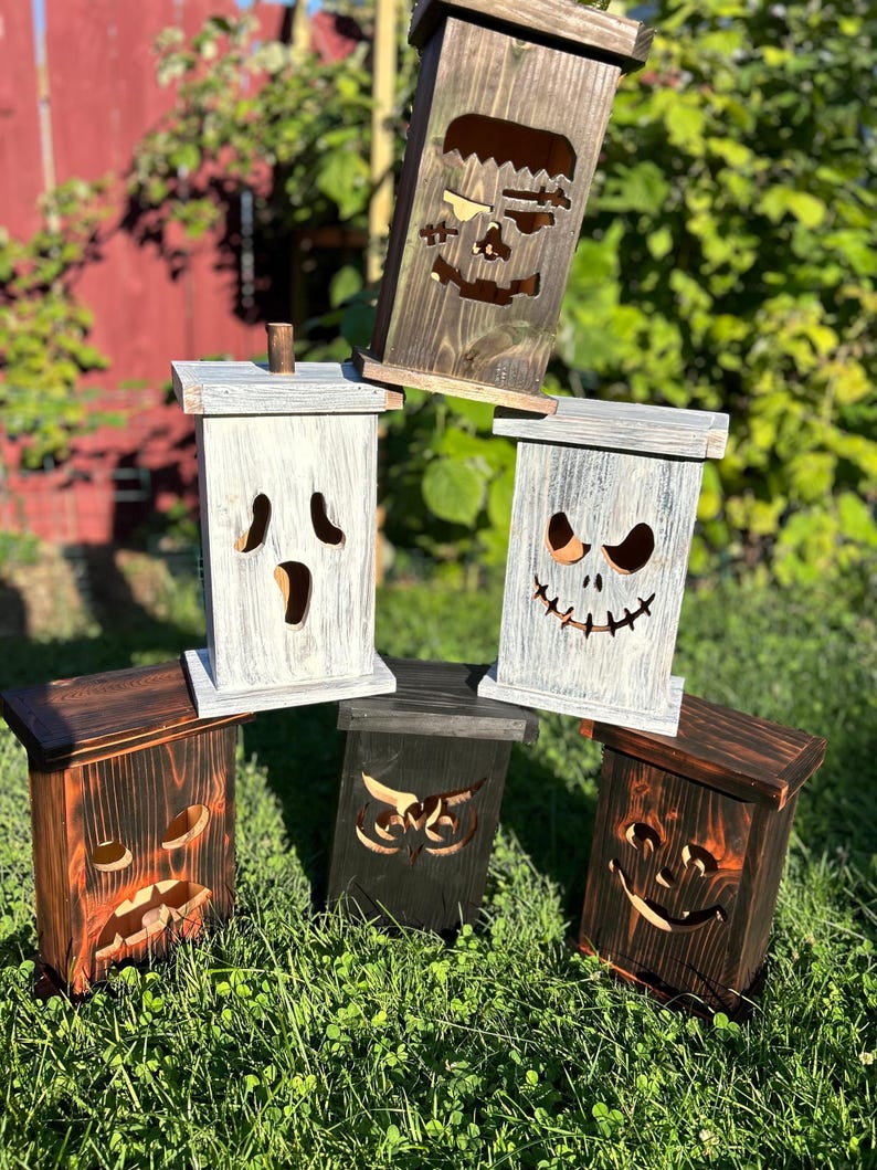 Wooden Jack-o-lantern - Etsy