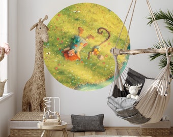 Pippi Longstocking Wall Decal – Kids Room Flower Meadow Sticker
