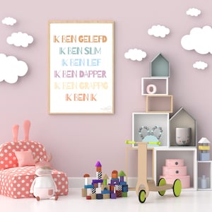 Printbare Zelfliefde Poster | Ik ben… | Positieve affirmaties voor kinderen | Stimuleer zelfliefde en zelfvertrouwen | Digitale poster
