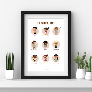 Printbare Emotieposter | Ik voel mij | Emotionele intelligentie bij kinderen: 5 jaar en ouder | Digitale poster