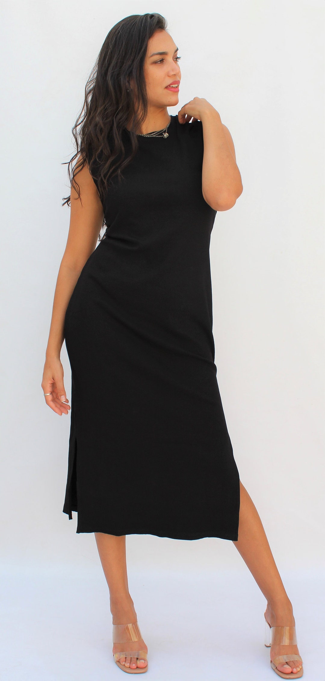plus size black a line dress Solid Colour – Pluspreorder Color:Light Pink TODD-2025-TRACK Black Formal Heels &