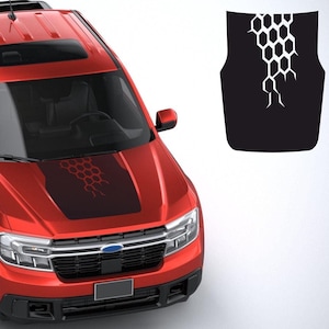 Center Hood stripe graphic vinyl decal fits Ford Maveric 2022 - 2025