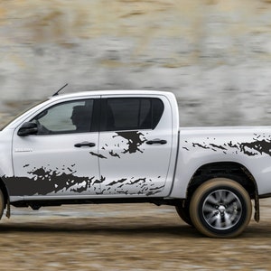 Side graphics stickers Vinyl decals for fits Toyota Hilux 2016-2024