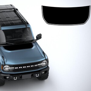 Hood graphic sticker Vinyl decal fits Ford Bronco 2021-2024