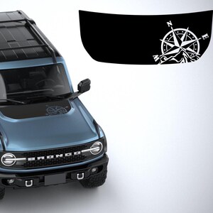 Hood graphic sticker Vinyl decal fits Ford Bronco 2021-2024