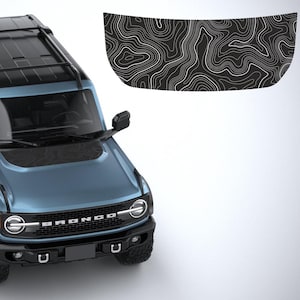 Adhesivo de mapa topográfico del capó Adhesivo de vinilo compatible con Ford Bronco 2021-2024