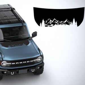 Hood graphic sticker Vinyl decal fits Ford Bronco 2021-2024