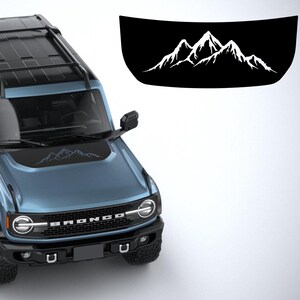 Hood graphic sticker Vinyl decal fits Ford Bronco 2021-2024