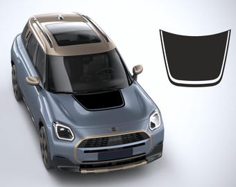 Premium Hood Decal for Mini Cooper S U25 Countryman 2025–2026 – Custom Vinyl Sticker