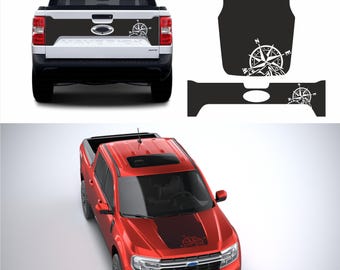 Hood and tail gate stripe graphic vinyl decals fits Ford Maveric 2022 - 2024