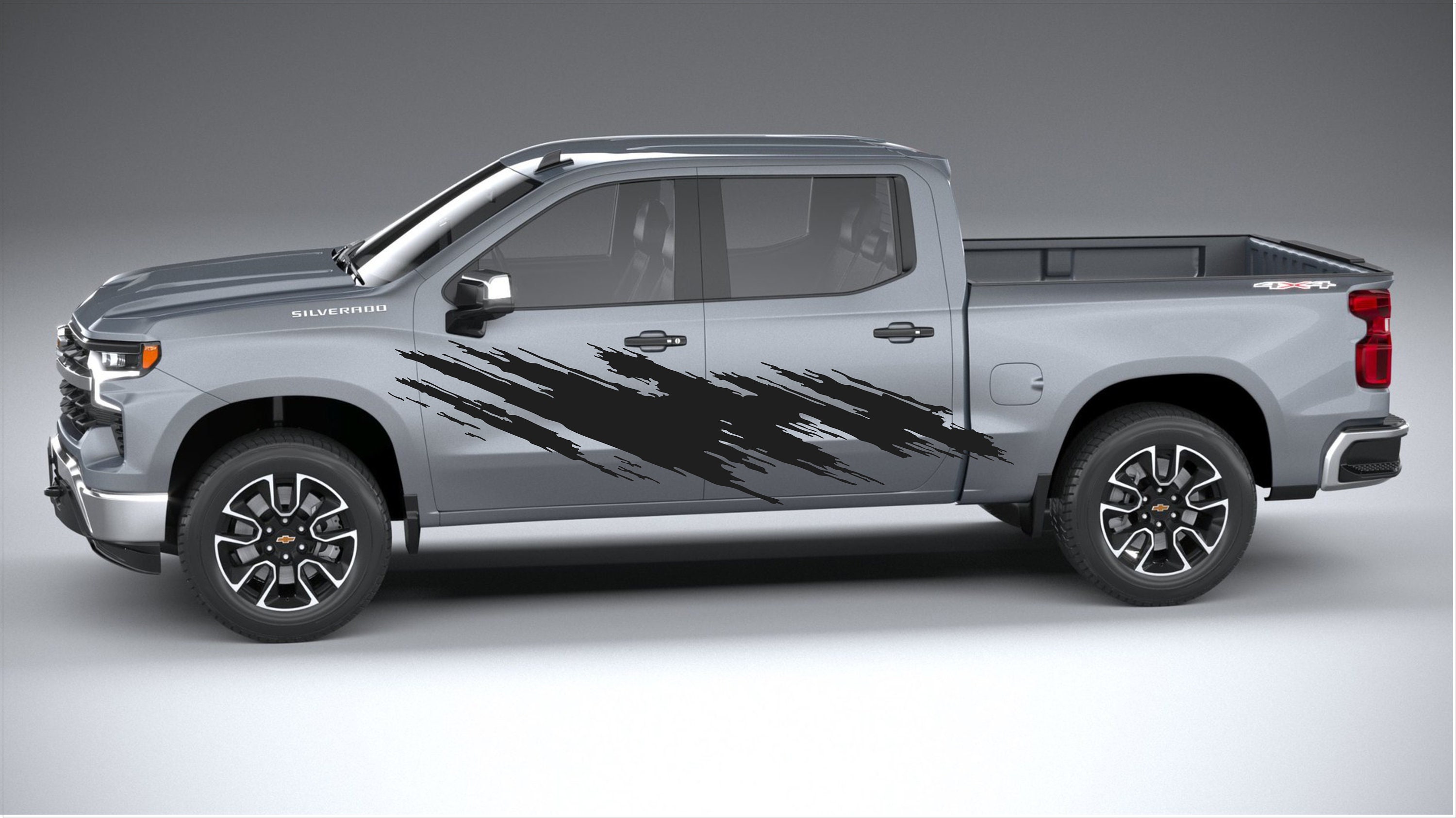 Calcomanías de vinilo para gráficos laterales de Chevrolet Silverado 2019-2024