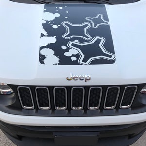 Hood Vinyl Decal fits JEEP RENEGADE 2015 - 2018 Sticker Graphics Kit