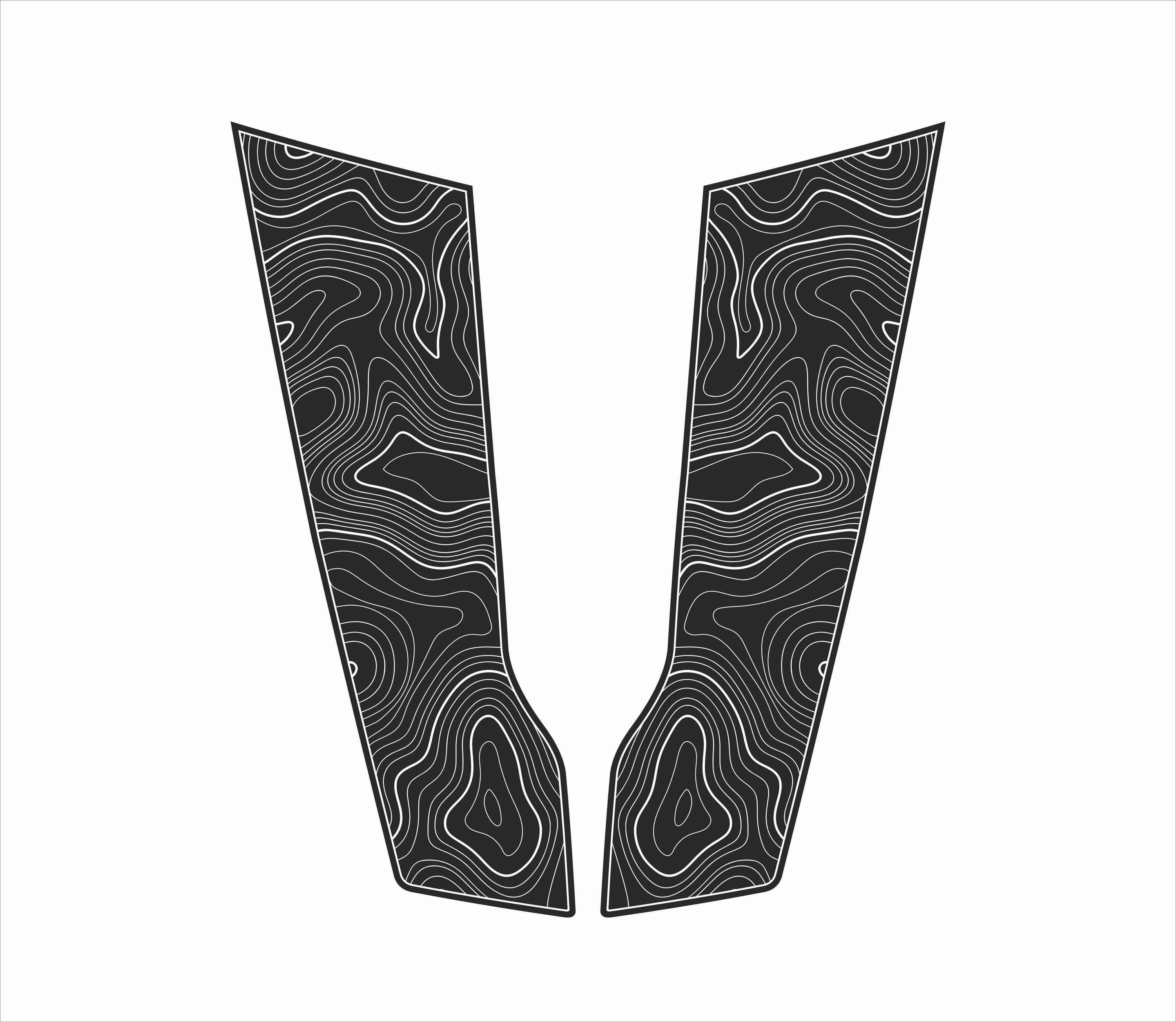 Topography Map Decals Hood Stickers Topographic Map Vinyl Decals Fits 2021 - 2024 Ford F150 ...