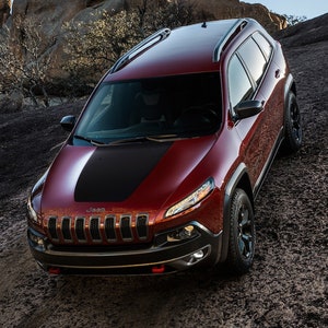 HUGE!!! Hood Vinyl Decal fits JEEP Cherokee 2017 - 2019 Sticker Graphics Kit