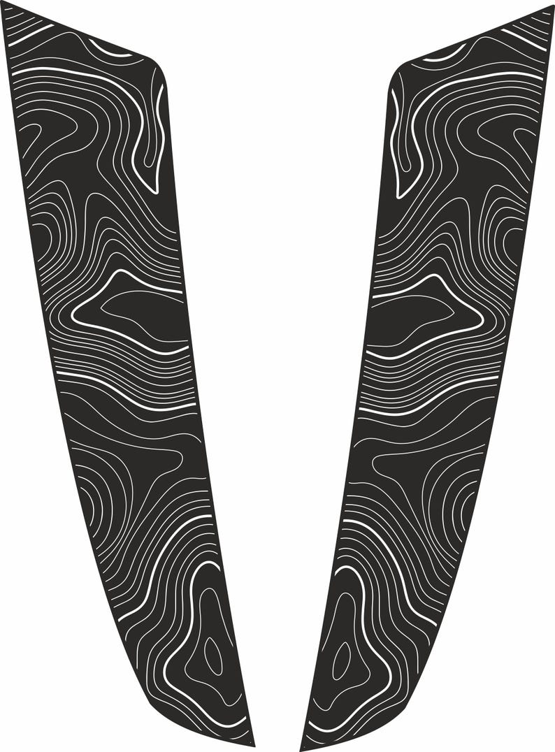 Hood Stickers Topographic Map Vinyl Decals Fits Toyota Tacoma 2024 ...