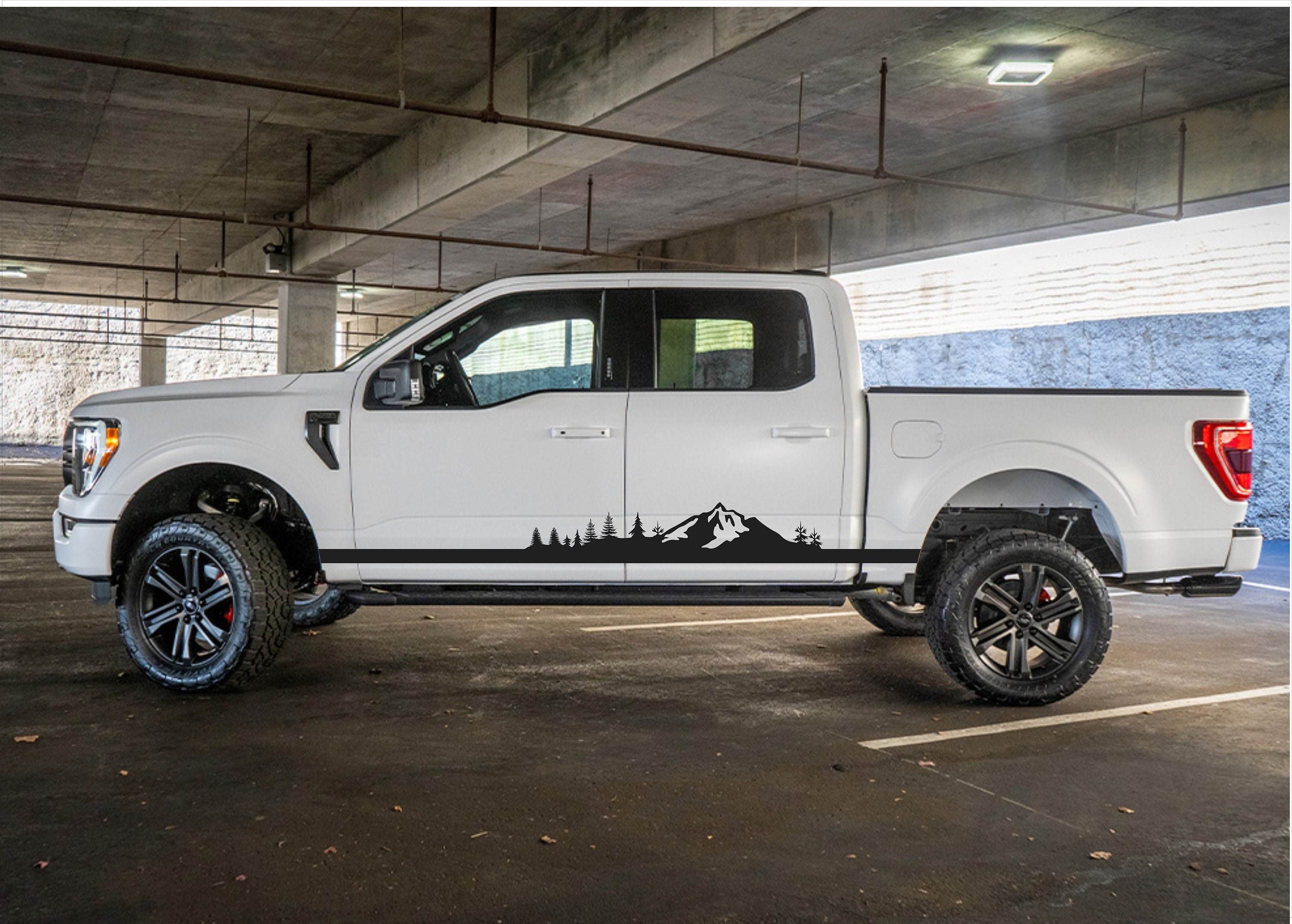 Side Rocker Panel graphics stripe Vinyl decals fits Ford F150 2021-2024