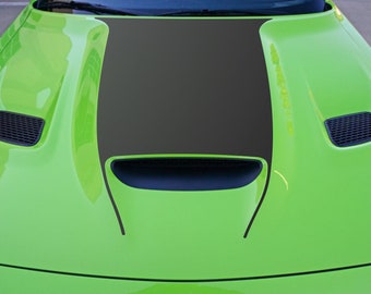 NEW!!! CUSTOM LOGO/Text !!! Hood Vinyl Decal fits Dodge Challenger 2015 - 2021 Sticker Graphics Kit