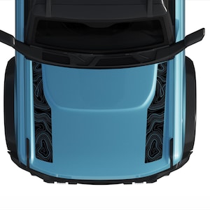 Pegatinas gráficas para capó Mapa topográfico Calcomanías de vinilo compatibles con Ford Bronco 2021 - 2024